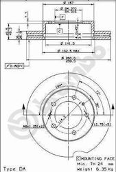 Brembo Brake Disc for Nissan Vanette