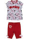 Kinderbekleidungsset mit Sommer-Shorts 2 Stück Rot Minnie