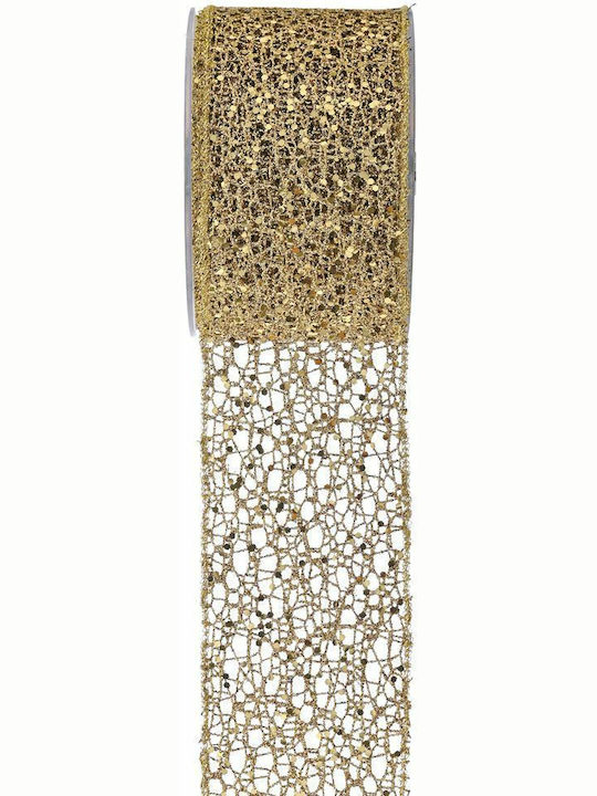LiebeQueen Christmas Ribbon Beige 900x6.7cm 1pc