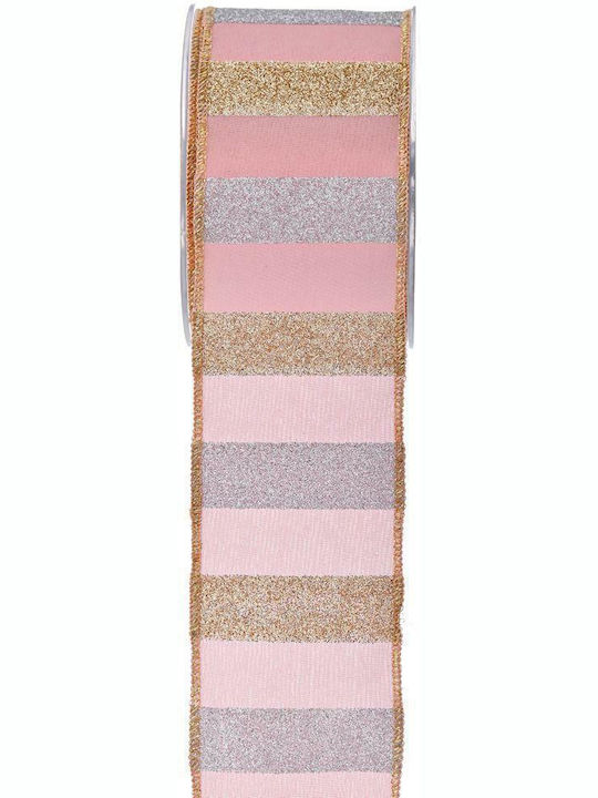 LiebeQueen Weihnachtliche Farbband Plastik Rosa 900x6.7cm 1Stück