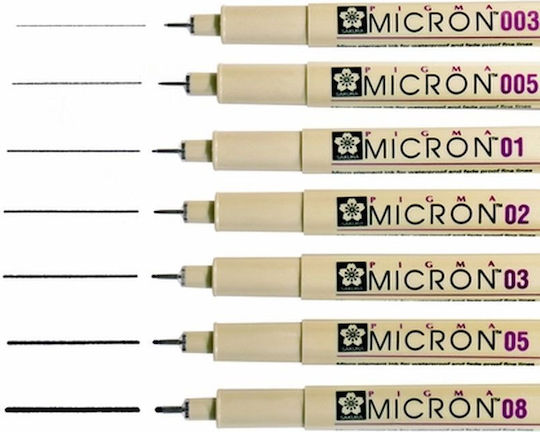 Sakura Micron Zeichenmarker 0.35mm Black 0.3 1Stück