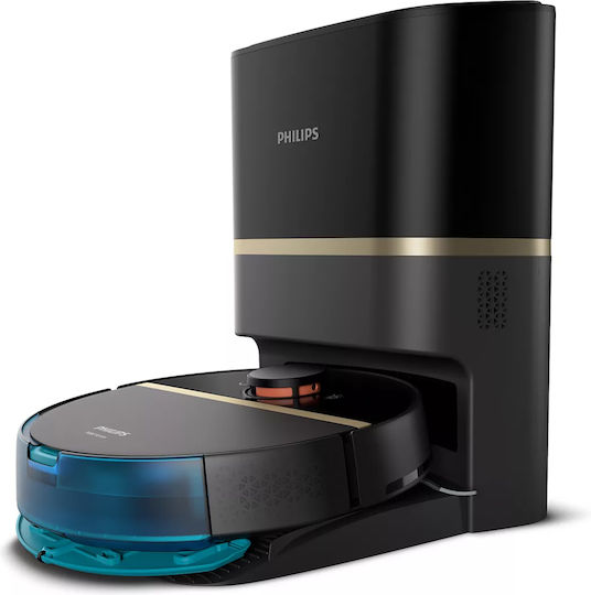Philips HomeRun 7000 Series Aqua Aspirator Robot cu Cartografiere Laser și Putere de Aspirație 5000Pa Negru