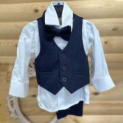 Extan Bebe Taufkleidung für Jungen Blauer Anzug