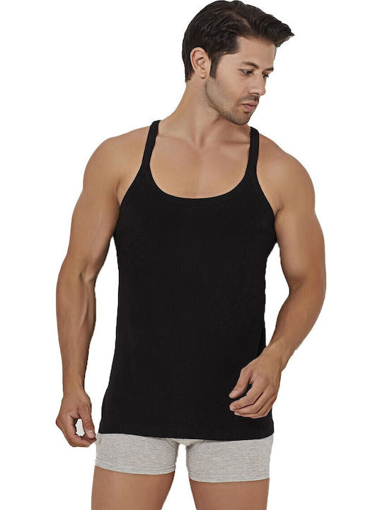 Herren Unterhemden ΜΑΥΡΟ 1Packung