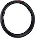 Carman Car Steering Wheel Cover Black with Black Stitching