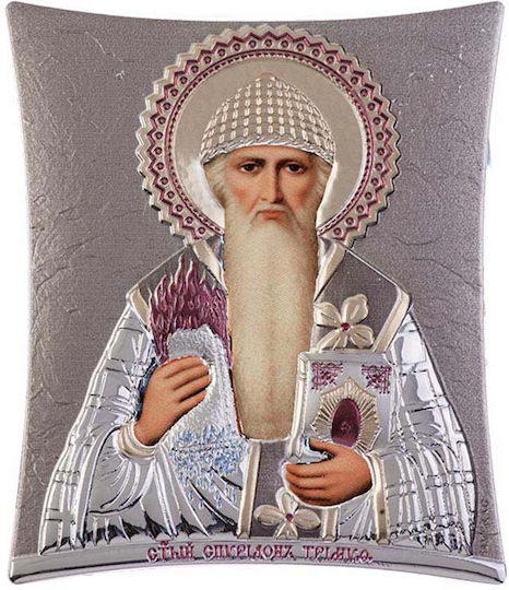 Slevori Εικόνα Свети Спиридон Silver 16x20см.