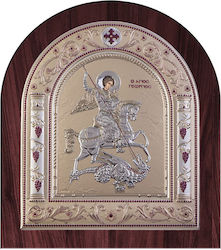 Slevori Εικόνα Άγιος Γεώργιος Ασημένια 38.9x44.9εκ.