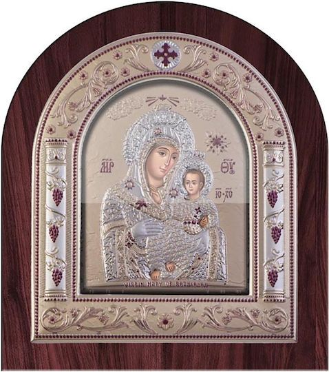 Slevori Икона Богородица с Младенеца Метал 22.8x26.3см