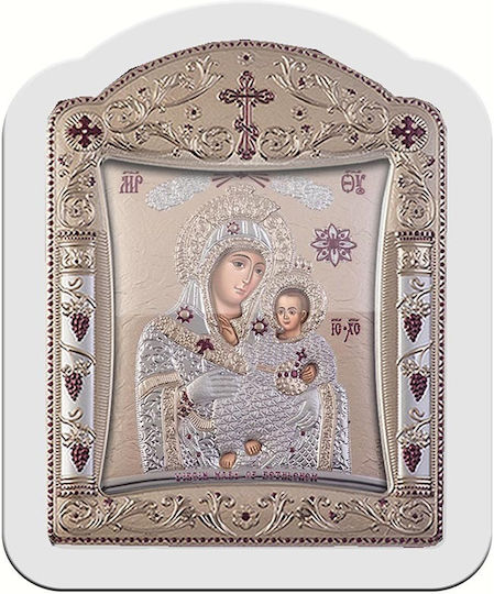 Slevori Икона Богородица с Младенеца Метална 28.7x36.5см