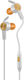 Yookie YK800 In-ear Handsfree με Βύσμα 3.5mm Λευκό / Πορτοκαλί