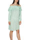 Mini Dress with Ruffle light green