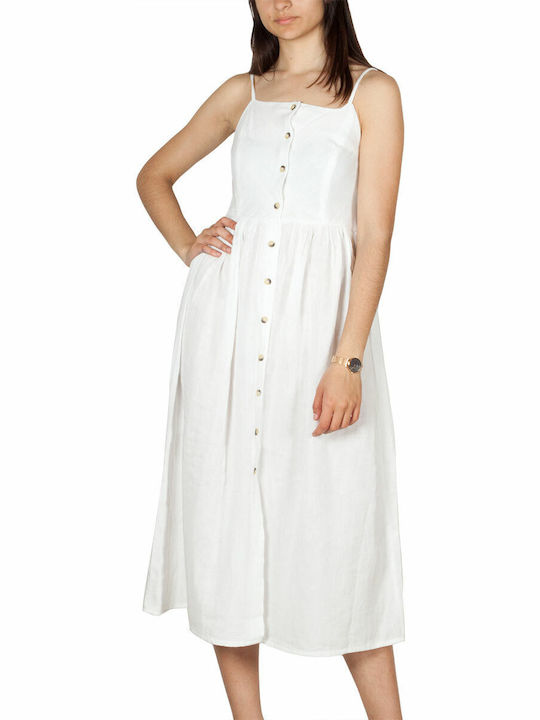 Rut & Circle Midi Shirt Dress Dress White