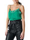 Women's Blouse with Straps Green