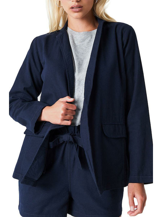 Rut & Circle Lang Damen Blazer Blau
