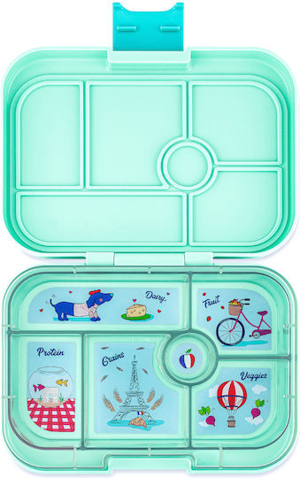 Yumbox Original Recipient pentru copii din plastic Turcoaz x 6buc