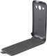 Xqisit Galaxy Core Plus Flip Cover Vertikaler Flip Synthetisches Leder Magnetisch Schwarz