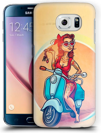 Zagg Vespa Girl Back Cover Silicon Transparent (Galaxy S6)