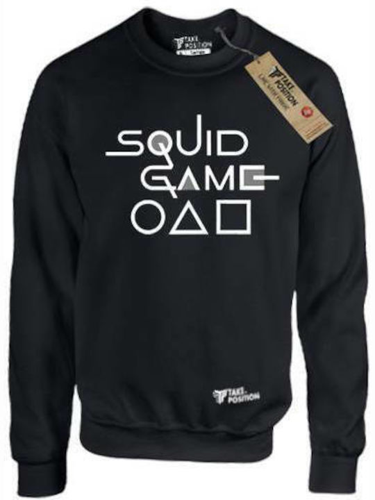 Takeposition .1 Sweatshirt Tintenfisch-Spiel Schwarz