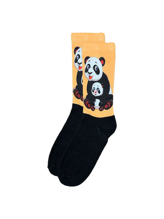 Trendy Printed Panda Bărbați Șosete Multicolor 1Pachet