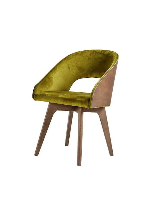 Status Dining Room Velvet Chair Πράσινη Λαδί 48x52x83cm