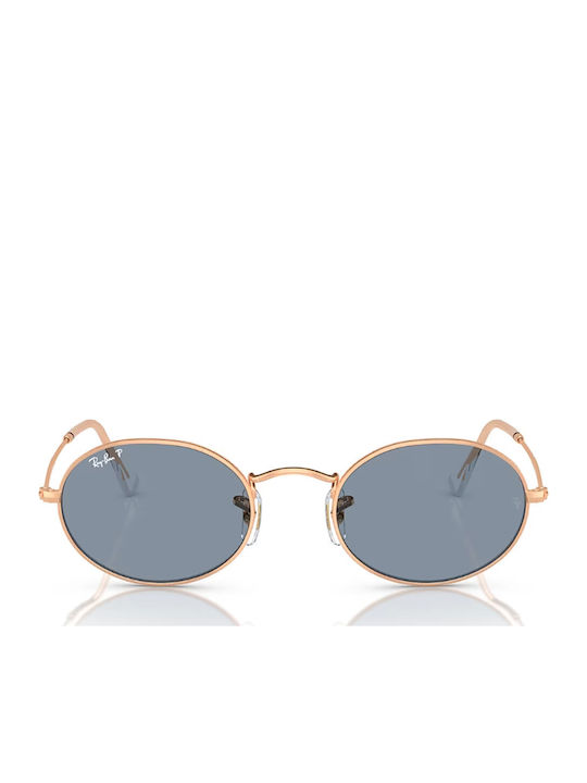 Ray Ban Unisex Γυαλιά Ηλίου με Χρυσό Μεταλλικό Σκελετό και Μπλε