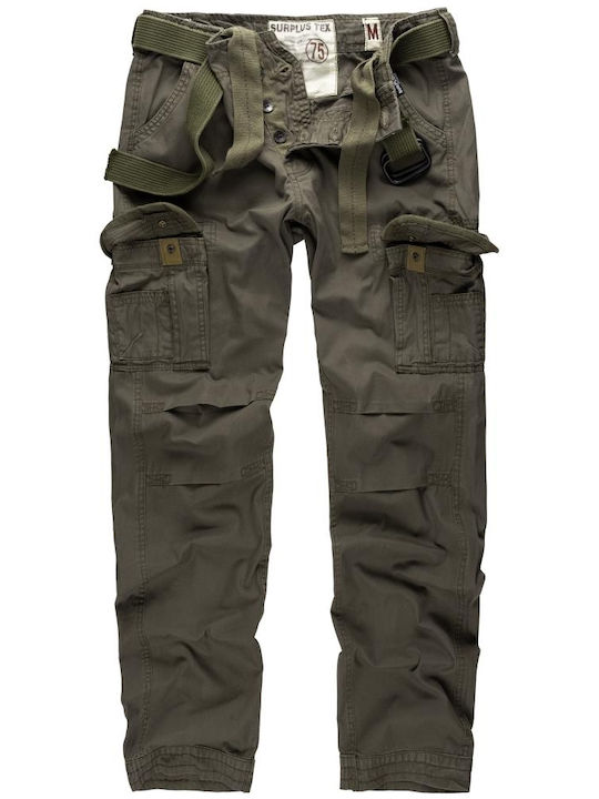Surplus Trousers Cargo in Slim Fit Khaki