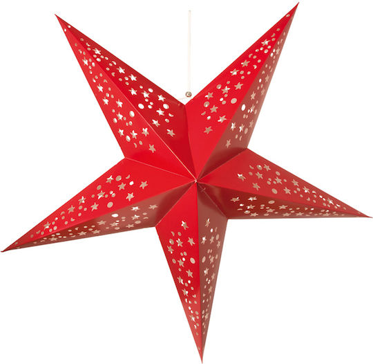 Christmas Decorative Pendant Star Paper Red 90x90x90cm