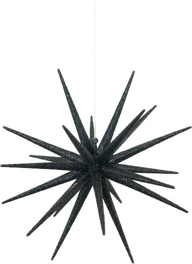 Stea Suspendată De Crăciun Din Plastic Negru 21x21x21cm