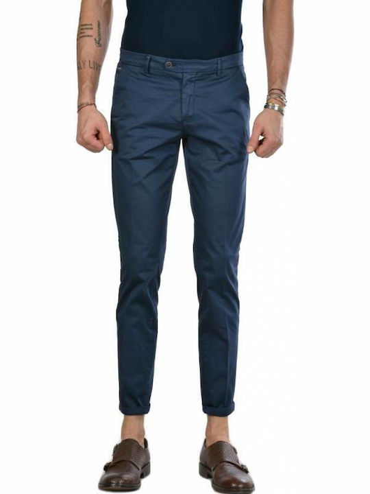 Xagon Man Ανδρικό Παντελόνι Chino Ελαστικό σε Tapered Γραμμή Μπλε