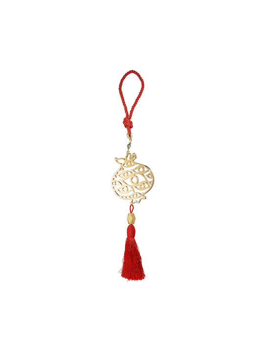 Georgiou Hanging Lucky Charm Pomegranate Red 1pcs