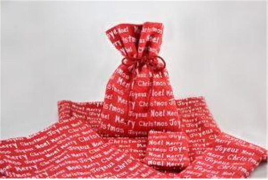 Atmosphera Joyeux Noel Fabric Christmas Pouch for Gift Multicolour 40x50cm