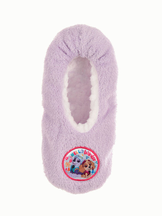 Superheroes Kids Slippers Lilac