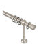 Frans Metallic Curtain Pole by Rail Ø20mm 140cm Νίκελ Σατινέ