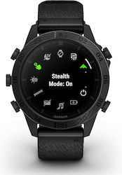 Garmin MARQ Commander (Gen 2) Carbon Edition Waterproof Smartwatch with Heart Rate Monitor (Black Jacquard Nylon Strap)