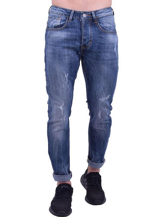 X-Three Herren Jeanshose Blau