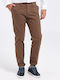 Men's Chinos Elastic Slim Fit Brown