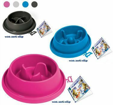 Georplast Kunststoff Schalen Futter Langsame Fütterung für Hund & Katze 2lt 25.5cm in Orange Farbe
