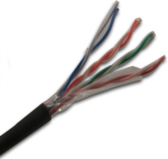Redled U/UTP Cat.6 (Gigabit) Καλώδιο Δικτύου Ethernet 1m Μαύρο