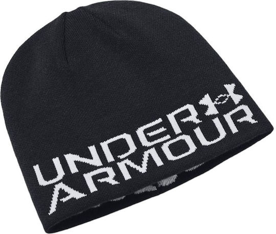 Halftime Beanie Unisex Reversible Σκούφος Πλεκτός σε Μαύρο χρώμα
