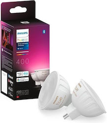 Philips Bec inteligent LED 6.3W pentru Soclu GU5.3 și Formă MR16 RGBW 400lm Reglabil în intensitate