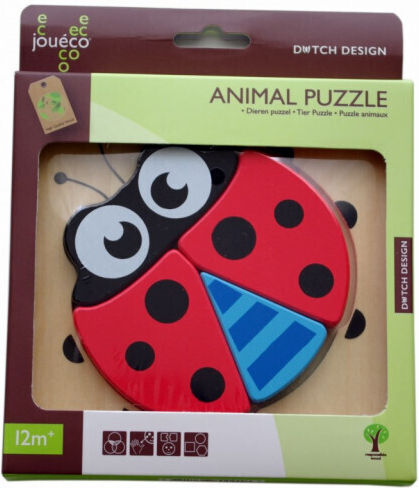 Kids Peg Puzzle Ladybug for 1+ Years Joueco