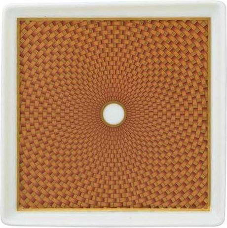 Raynaud Limoges Porcelain Decorative Platter Orange 11x11cm