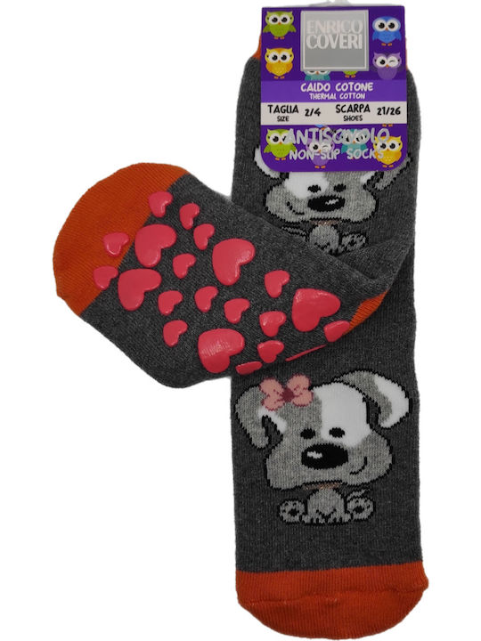 Enrico Coveri Rutschfeste Lange Kindersocken Gray