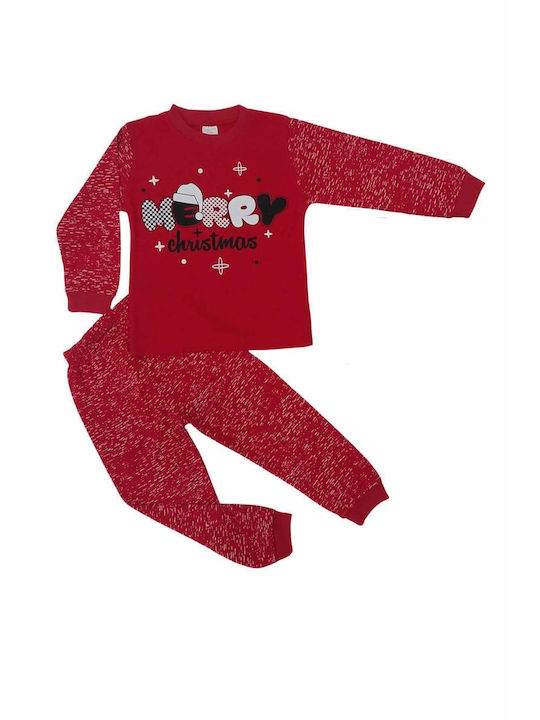 Supermini Pijama pentru copii De iarnă De bumbac red