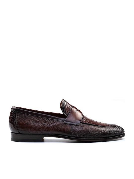 Leder Herren Mokassins in Braun Farbe