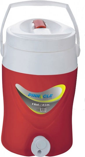 Eval Container with Faucet Thermos Plastic 4lt Red