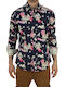 Long-sleeved Cotton Shirt Navy
