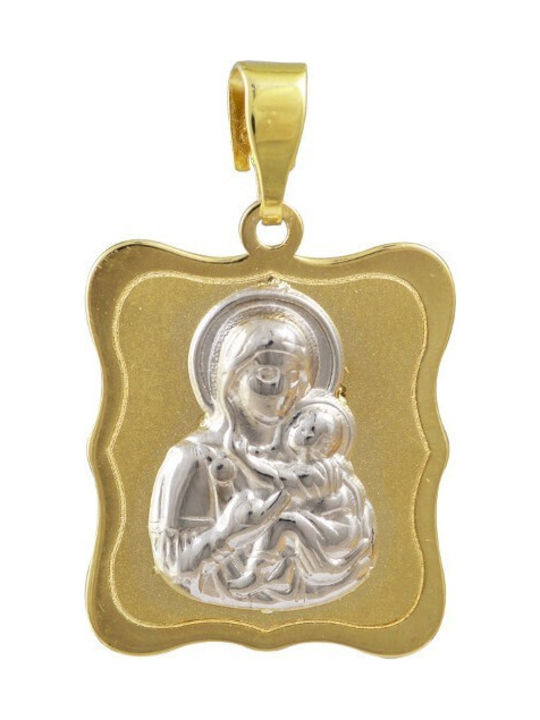 PALAIOLOGOS Pendant Kids Talisman with Virgin Mary from Gold 9K PD11136