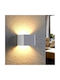 Atman Lamp Wall with Integrated LED and Warm White Light 10x10x8cm