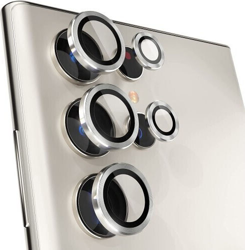 Glass Camera Protection Metal Frame Silver for the Galaxy S23 Ultra
